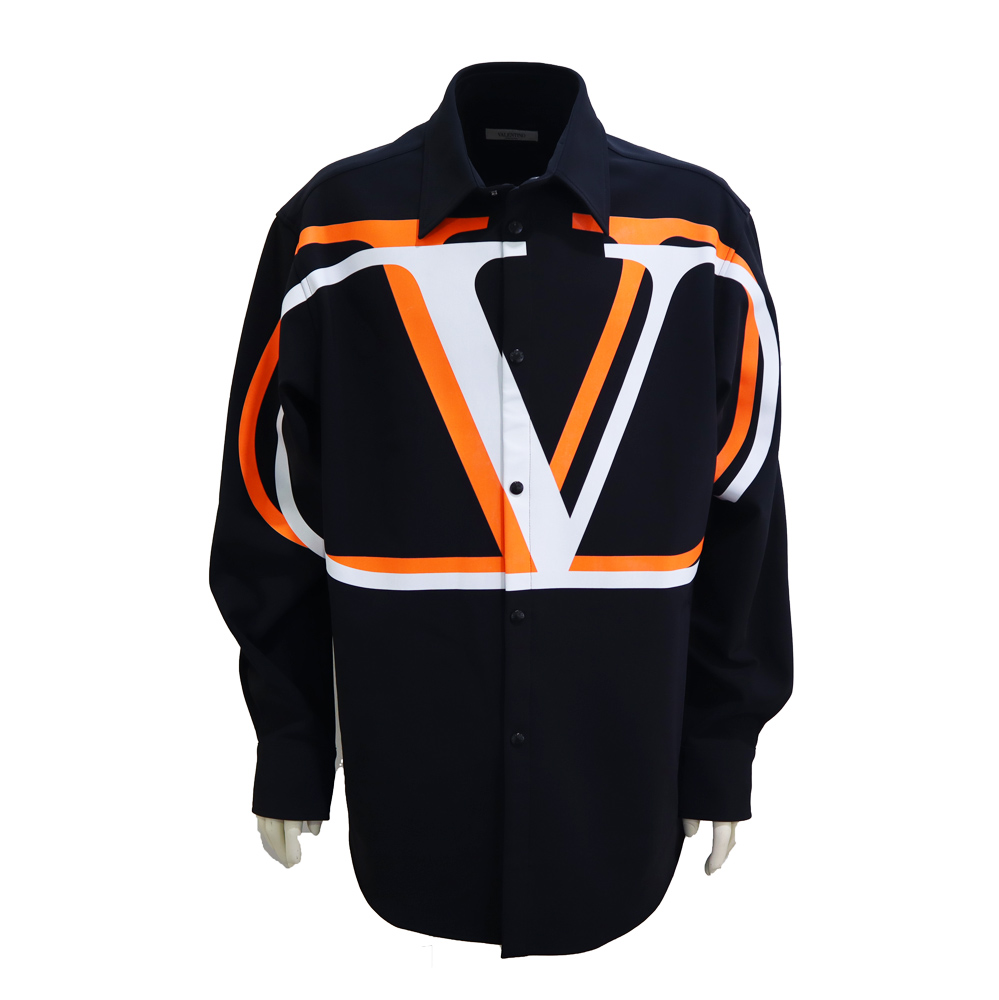 バレンティノ シャツジャケット Vロゴ ウレタン素材 | アウトレット