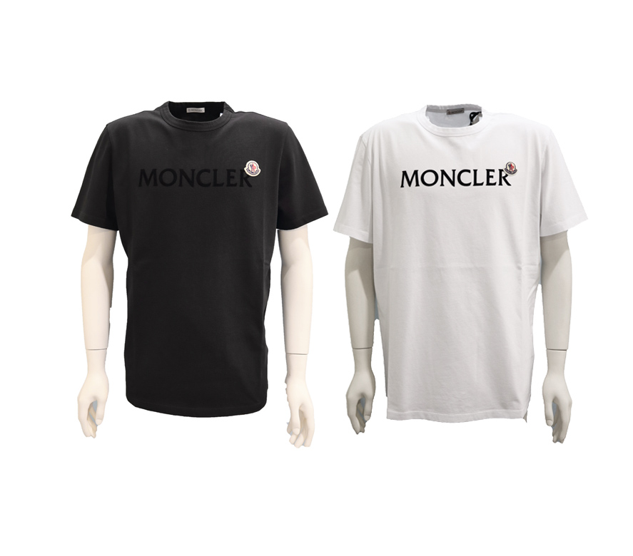 MONCLER モンクレール 半袖 Tシャツ カットソー エンボス加工 立体ロゴ 