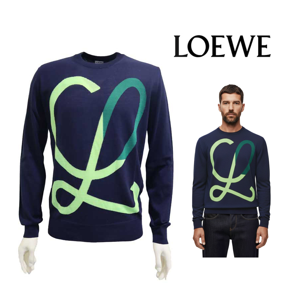 ロエベ 薄手 長袖ニット ネイビー | アウトレットジャパン福岡